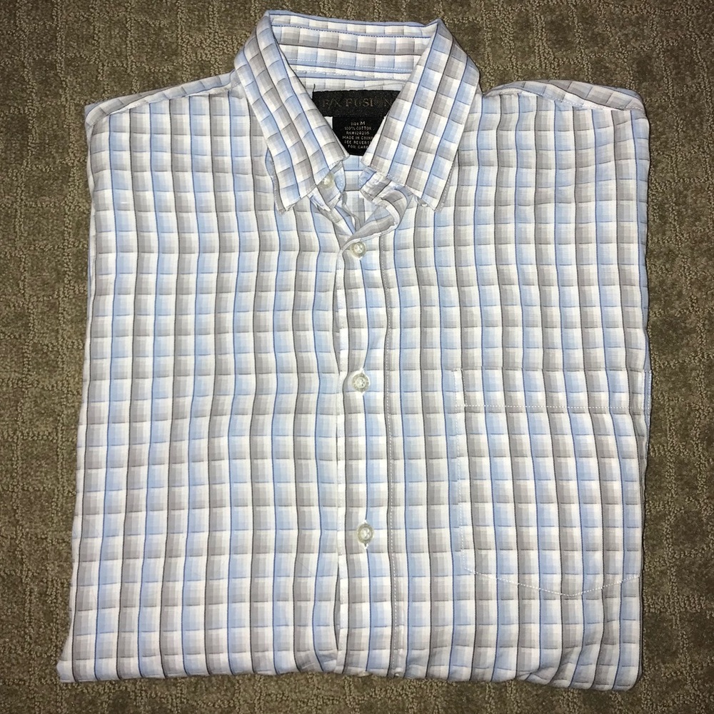 Men’s casual button down shirt by F/X Fusion